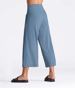 img 1 attached to 🩳 Bootleg Yoga Capris Pants for Women with Tummy Control, High Waist, and Pockets by THE GYM PEOPLE