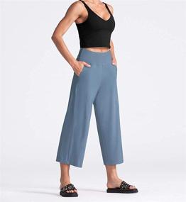 img 3 attached to 🩳 Bootleg Yoga Capris Pants for Women with Tummy Control, High Waist, and Pockets by THE GYM PEOPLE