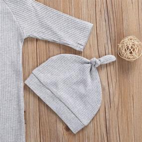 img 1 attached to 👶 Organic Cotton Newborn Baby Girl Boy Sleep Gown Set: Sleeping Bag Pajamas, Coming Home Outfits, Swaddle Blanket, and Nightgown Sleepwear