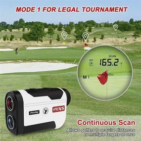 img 3 attached to ⛳️ Profey Golf Rangefinder with Slope, 1500 Yards Laser Range Finder, 6X Magnification, High-Precision Flag Lock Pulse Vibration, Tournament Legal Rangefinder with Slope ON/Off, Complete with Gift Box