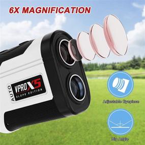 img 1 attached to ⛳️ Profey Golf Rangefinder with Slope, 1500 Yards Laser Range Finder, 6X Magnification, High-Precision Flag Lock Pulse Vibration, Tournament Legal Rangefinder with Slope ON/Off, Complete with Gift Box