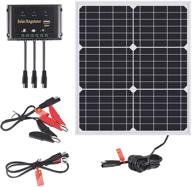 🌞 20w solar panel kit: bigblue 12v waterproof solar battery maintainer charger with accessories - ideal for caravan, rv, marine and more logo