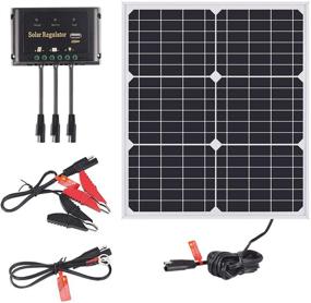 img 4 attached to 🌞 20W Solar Panel Kit: BigBlue 12V Waterproof Solar Battery Maintainer Charger with Accessories - Ideal for Caravan, RV, Marine and more