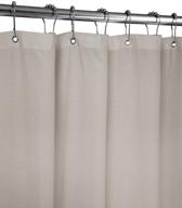 🛁 taupe waffle weave shower curtain - water repellent, heavy duty liner with bottom magnets and reinforced grommets - 72x72 inches, ideal for home bathrooms logo