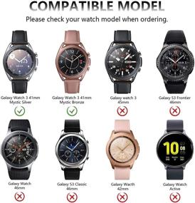 img 2 attached to DABAOZA Совместимое кольцо обода для Galaxy Watch 3 41мм с защитным экраном 🌟 - Блинг-кольцо + закаленное стекло для Samsung Galaxy Watch3 41мм (мистический бронзовый)