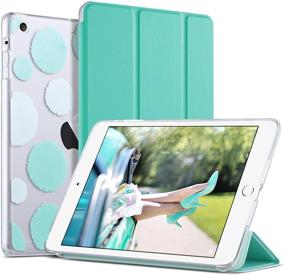 img 4 attached to 💚 ULAK iPad Mini 3/2/1 Case - Slim Bumper Smart Stand Cover with Clear Back, Auto Sleep/Wake, Lightweight - Mint Green