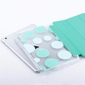 img 2 attached to 💚 ULAK iPad Mini 3/2/1 Case - Slim Bumper Smart Stand Cover with Clear Back, Auto Sleep/Wake, Lightweight - Mint Green