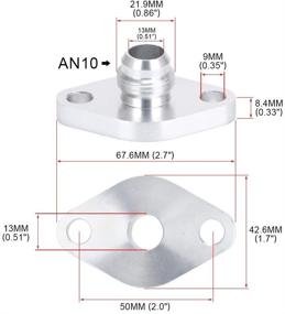 img 1 attached to PTNHZ RACING AN10 Turbo Oil Return/Drain Flange Adapter Compatible For Toyota Lexus 1JZ 2JZ GTE