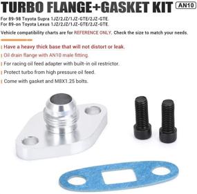 img 3 attached to PTNHZ RACING AN10 Turbo Oil Return/Drain Flange Adapter Compatible For Toyota Lexus 1JZ 2JZ GTE