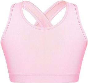 img 4 attached to Hansber Metallic Sleeveless Sports Performance Girls' Clothing for Active