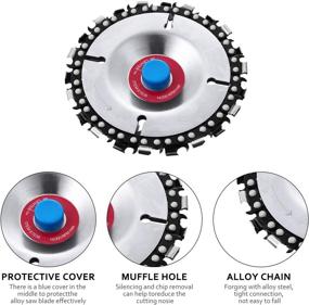 img 1 attached to Versatile Angle Grinder Disc Set: Wood Carving, Grinding, Sanding, Shaping, Polishing - Includes 2 Replacement Chain Discs