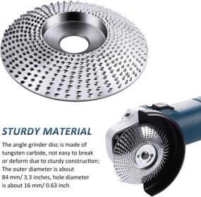 img 2 attached to Versatile Angle Grinder Disc Set: Wood Carving, Grinding, Sanding, Shaping, Polishing - Includes 2 Replacement Chain Discs