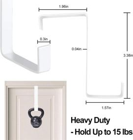 img 1 attached to 🚪 Maximizing Space: Over Door Hook Reversible Bathroom Organizer