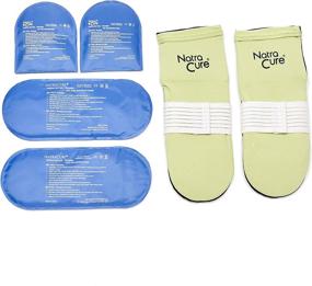 img 4 attached to Reusable Ice Pack Slippers for Plantar Fasciitis, Arch Pain, Heel Pain, Swelling - NatraCure Plantar Fasciitis Cold Socks (with Compression Therapy) - FBA710 CAT - Large Size