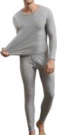 👨 men's heavyweight thermal underwear set - colorfulleaf cotton long johns with fleece lining logo