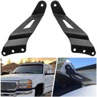 nilight 90030b 2pcs 50” curved led light bar bracket for upper windshield roof cab - fits 99-06 chevy silverado suburban avalanche tahoe & gmc yukon sierra, 2 years warranty logo