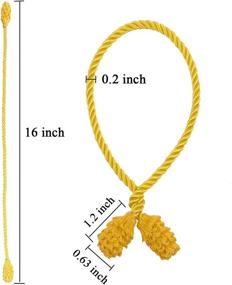 img 3 attached to 🎁 Cooraby 8 Pieces Yellow Decorative Garland Ties: Flexible Holiday Decorations for Christmas Craft & Gift Wrapping