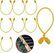 🎁 cooraby 8 pieces yellow decorative garland ties: flexible holiday decorations for christmas craft & gift wrapping logo