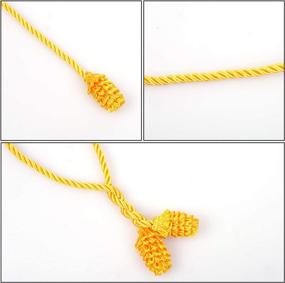 img 2 attached to 🎁 Cooraby 8 Pieces Yellow Decorative Garland Ties: Flexible Holiday Decorations for Christmas Craft & Gift Wrapping