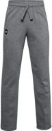 stay warm and stylish with under 🔥 armour rival fleece pants: perfect for boys' clothing logo