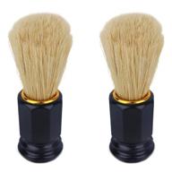 🪒 men's shaving brush set - beomeen, 2-pack hair shave brushes with ergonomic handle logo