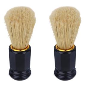 img 4 attached to 🪒 Men's Shaving Brush Set - Beomeen, 2-Pack Hair Shave Brushes with Ergonomic Handle