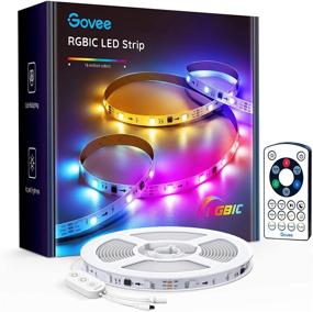 img 4 attached to Govee 16.4ft RGBIC LED Strip Lights with Remote Controller - 11 Scene Modes, 6 Brightness Levels - Color Changing LED Lights for Bedroom, Home Decor, Christmas - Easy Installation