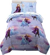 🛌 super soft disney frozen 2 bedding set for kids - comforter, sheet set & sham, twin size - 5 piece collection logo