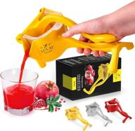 🍋 zulay fruit manual juicer: heavy duty juice press squeezer with detachable lever & removable strainer - hand juicer for pomegranates, lemons, oranges, and more (yellow) logo