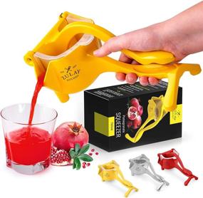 img 4 attached to 🍋 Zulay Fruit Manual Juicer: Heavy Duty Juice Press Squeezer with Detachable Lever & Removable Strainer - Hand Juicer for Pomegranates, Lemons, Oranges, and More (Yellow)