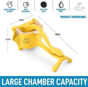 img 2 attached to 🍋 Zulay Fruit Manual Juicer: Heavy Duty Juice Press Squeezer with Detachable Lever & Removable Strainer - Hand Juicer for Pomegranates, Lemons, Oranges, and More (Yellow)