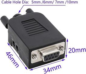 img 2 attached to YIOVVOM DB9 Breakout Connector To Wiring Terminal RS232 D-SUB Female And Male Serial Port Breakout Board Solder-Free Module With Case(2 Female Adapter 2 Male Adapter)