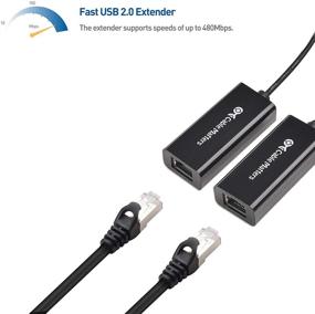 img 1 attached to 🔌 USB Over Ethernet Extender with Power Adapter - Full USB 2.0 Support for Keyboard, Mouse, Webcam, and More by Cable Matters