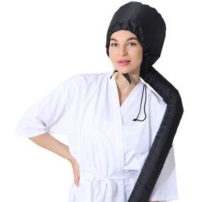 img 3 attached to 🌀 (24-Pack) 9.45" Flexible Twist Foam Hair Curler Rollers + Hair Dryer Bonnet Attachment Hood Conditioner Cap + 4 Hair Dressing Clips