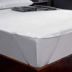 img 4 attached to 🛏️ AYASW Waterproof Cotton Terry Surface Full-Queen Size Mattress Protector - Reusable Bed Pad with Wide Rubber Bands and Easy Fit Cover