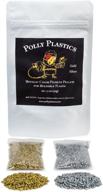 🌟 polly plastics metallic moldable plastic pellets in gold and silver shades. logo