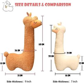 img 2 attached to FEEZUSH Alpaca Plush Toy for Birthday and Valentines, perfect for Kids' Home Décor
