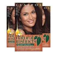 краска для волос clairol natural instincts полуперманентная, 4bz темно-бронзово-коричневый, 3 шт. - для натурального и стойкого результата! логотип