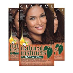 img 4 attached to Краска для волос Clairol Natural Instincts полуперманентная, 4BZ Темно-бронзово-коричневый, 3 шт. - Для натурального и стойкого результата!