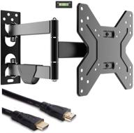 📺 fleximounts full motion tv wall mount bracket for 17-42 inch lcd led hd and plasma tvs with 15.4-inch articulating extension arm - swivel tilt logo