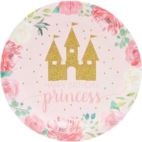 img 2 attached to 👸 Princess Theme Party Supplies, Small Floral Plates (7 inches, 80 Pack)