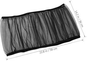 img 1 attached to Convenient Black Bird Cage Cover Skirt - UEETEK Seed Catcher Guard Cage Tidy