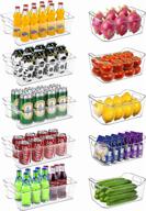 rrsilvia refrigerator organizer storage kitchen pantry organization bins stackable fridge cabinet logo