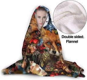 img 3 attached to ZHONGKUI Flowers Butterfly Wearable Blanket