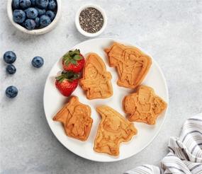 img 2 attached to 🧙 Dungeon Heroes Mini Waffle Maker- Make Breakfast Fun with Fantasy Character-Shaped Pancakes - Novelty DnD-Inspired Design for Quick & Easy Meals - Electric Non-Stick Waffler, Perfect Gag Gift