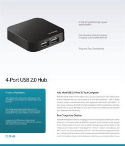 img 1 attached to Dub-H4: D-Link 4-Port USB 2.0 Hub with Fast Charging Ports - Mini USB, 5V/2.5A Adapter