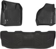 🚗 max liner a0176/b0176: премиум черные коврики для пола для ford f-250/f-350/f-450 super duty crew cab 1999-2007 логотип