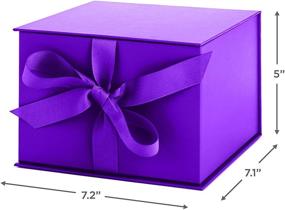 img 2 attached to 🎁 Versatile Hallmark 7" Purple Gift Box with Lid - Perfect for Easter, Mother's Day, Weddings, Graduations, Birthdays & More!