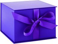 🎁 versatile hallmark 7" purple gift box with lid - perfect for easter, mother's day, weddings, graduations, birthdays & more! logo