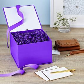 img 3 attached to 🎁 Versatile Hallmark 7" Purple Gift Box with Lid - Perfect for Easter, Mother's Day, Weddings, Graduations, Birthdays & More!